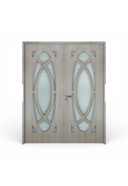 Usa de interior DUBLA, gri deschis, K099-S1, 203x146