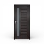 Usa de interior din lemn cu geam, wenge, G4-W, Reversibila