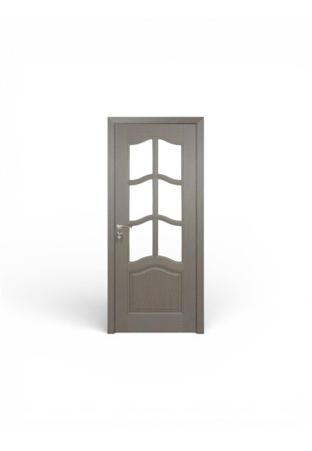Usa de interior din lemn cu geam, gri, 013-G, Reversibila