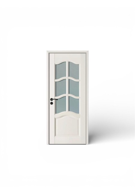 Usa de interior din lemn, crem, 013-E, Reversibila