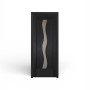 Usa de interior din lemn cu geam, wenge, 014-W, Reversibila