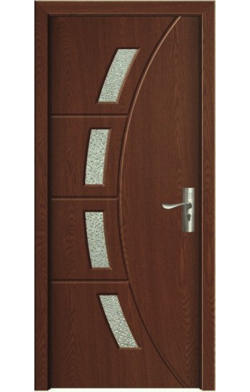 Usa de interior din MDF cu geam, STEJAR INCHIS YIMCA Y508F, stanga/dreapta,203 x 86 cm
