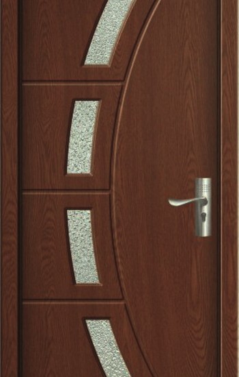 Usa de interior din MDF cu geam, STEJAR INCHIS YIMCA Y508F, stanga/dreapta,203 x 76 cm