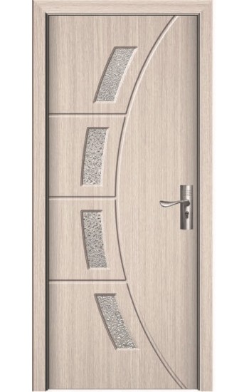 Usa de interior din MDF cu geam, CREM YIMCA Y508C, stanga/dreapta, 203 x 76 cm