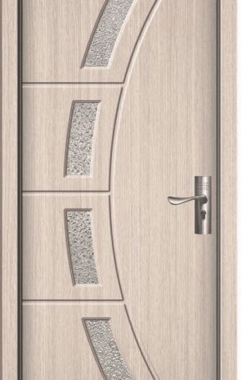 Usa de interior din MDF cu geam, CREM YIMCA Y508C, stanga/dreapta, 203 x 86 cm