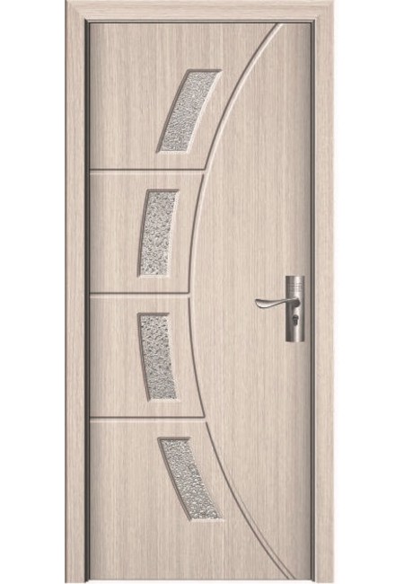 Usa de interior din MDF cu geam, CREM YIMCA Y508C, stanga/dreapta, 203 x 86 cm