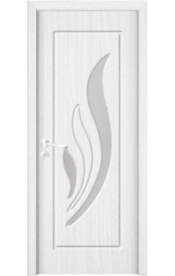 Usa de interior din MDF cu geam, ALB YIMCA Y310A, stanga/dreapta, 203 x 76 cm