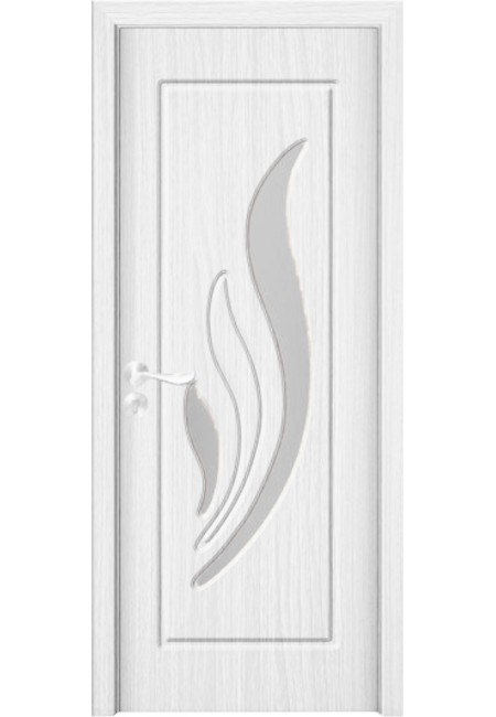 Usa de interior din MDF cu geam, ALB YIMCA Y310A, stanga/dreapta, 203 x 76 cm