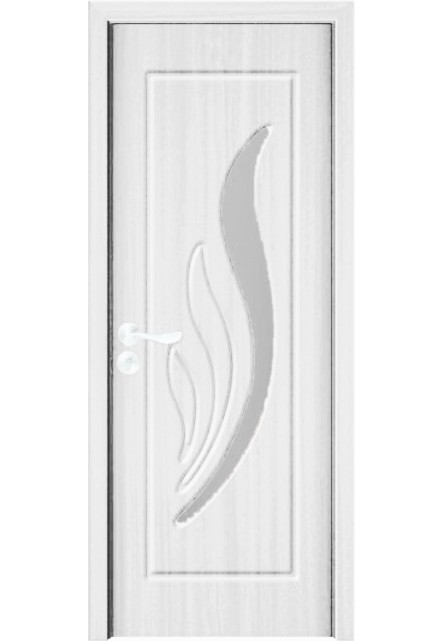 Usa de interior din MDF cu geam, ALB YIMCA Y310A, stanga/dreapta, 203 x 66 cm
