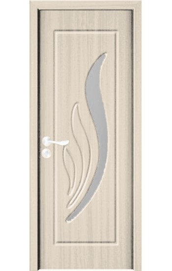 Usa de interior din MDF cu geam, CREM YIMCA Y310C, stanga/dreapta,203 x 66 cm