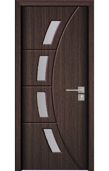 Usa de interior din MDF cu geam, WENGE YIMCA Y508B, stanga/dreapta,  203 x 76 cm