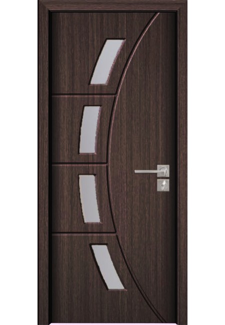 Usa de interior din MDF cu geam, WENGE YIMCA Y508B, stanga/dreapta, 203 x 86 cm