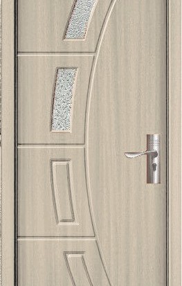 Usa de interior din MDF cu geam,CREM YIMCA Y508C, stanga/dreapta, 203 x 66 cm