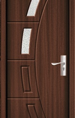Usa de interior din MDF cu geam, STEJAR INCHIS YIMCA Y508F, stanga/dreapta, 203 x 66 cm