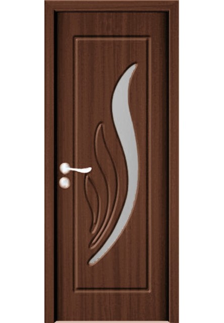 Usa de interior din MDF cu geam, STEJAR INCHIS YIMCA Y310F, stanga/dreapta 203 x 66 cm