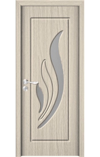 Usa de interior din MDF cu geam, CREM YIMCA Y310C, stanga/dreapta, 203 x 76 cm