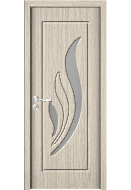 Usa de interior din MDF cu geam, CREM YIMCA Y310C, stanga/dreapta, 203 x 76 cm