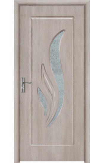 Usa de interior din MDF cu geam, GRI DESCHIS  YIMCA Y310GD-76, stanga/dreapta, 203 x 76 cm