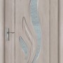 Usa de interior din MDF cu geam, GRI DESCHIS  YIMCA Y310GD-76, stanga/dreapta, 203 x 76 cm