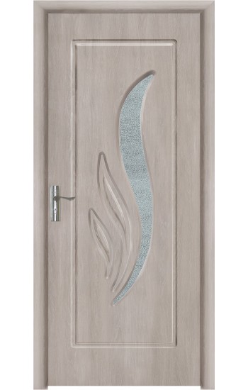 Usa de interior din MDF cu geam, GRI DESCHIS YIMCA Y310GD-66, stanga/dreapta, 203 x 66 cm