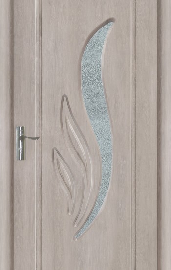 Usa de interior din MDF cu geam, GRI DESCHIS YIMCA Y310GD-66, stanga/dreapta, 203 x 66 cm