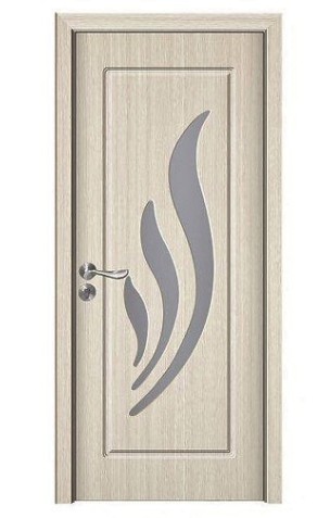 Usa de interior din MDF cu geam, CREM YIMCA Y310C, stanga/dreapta, 203 x 86 cm