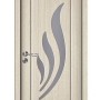 Usa de interior din MDF cu geam, CREM YIMCA Y310C, stanga/dreapta, 203 x 86 cm